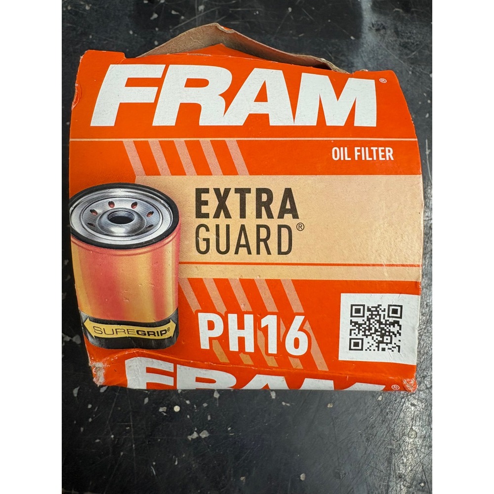 FRAM Extra Guard PH16 Oil Filter SureGrip Anti-Slip Spin-On Engine Protection